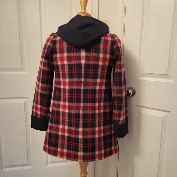 Anthropologie  Plaid Wool Dark Academia Lined Heritage Swing Jacket Coat - Picture 2 of 11